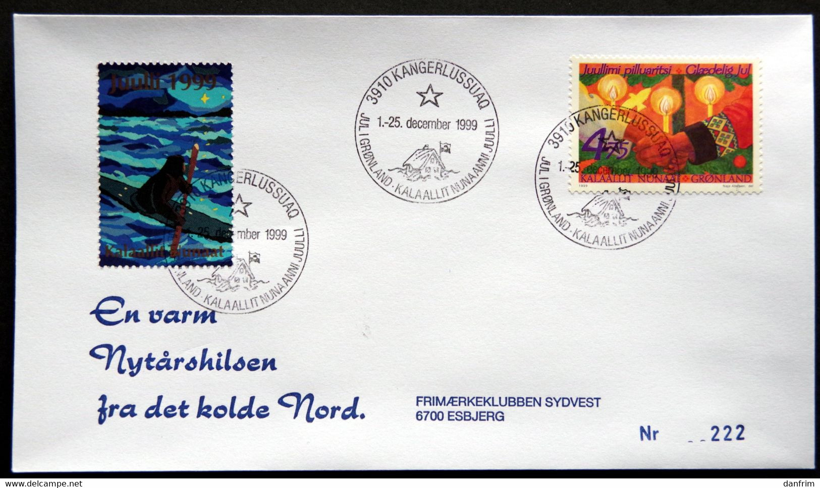 Greenland 1999 Cover  Minr.345  KANGERLUSSUA   (lot  787 ) - Brieven En Documenten