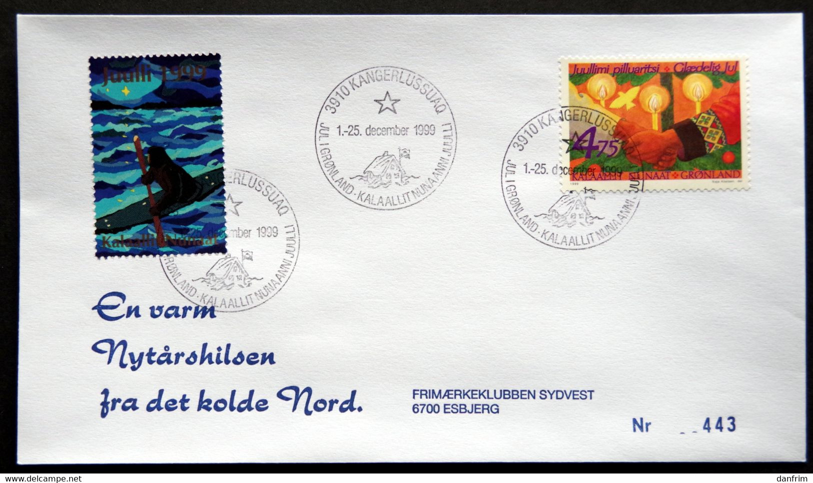 Greenland 1999 Cover  Minr.345  KANGERLUSSUA   (lot  787 ) - Covers & Documents