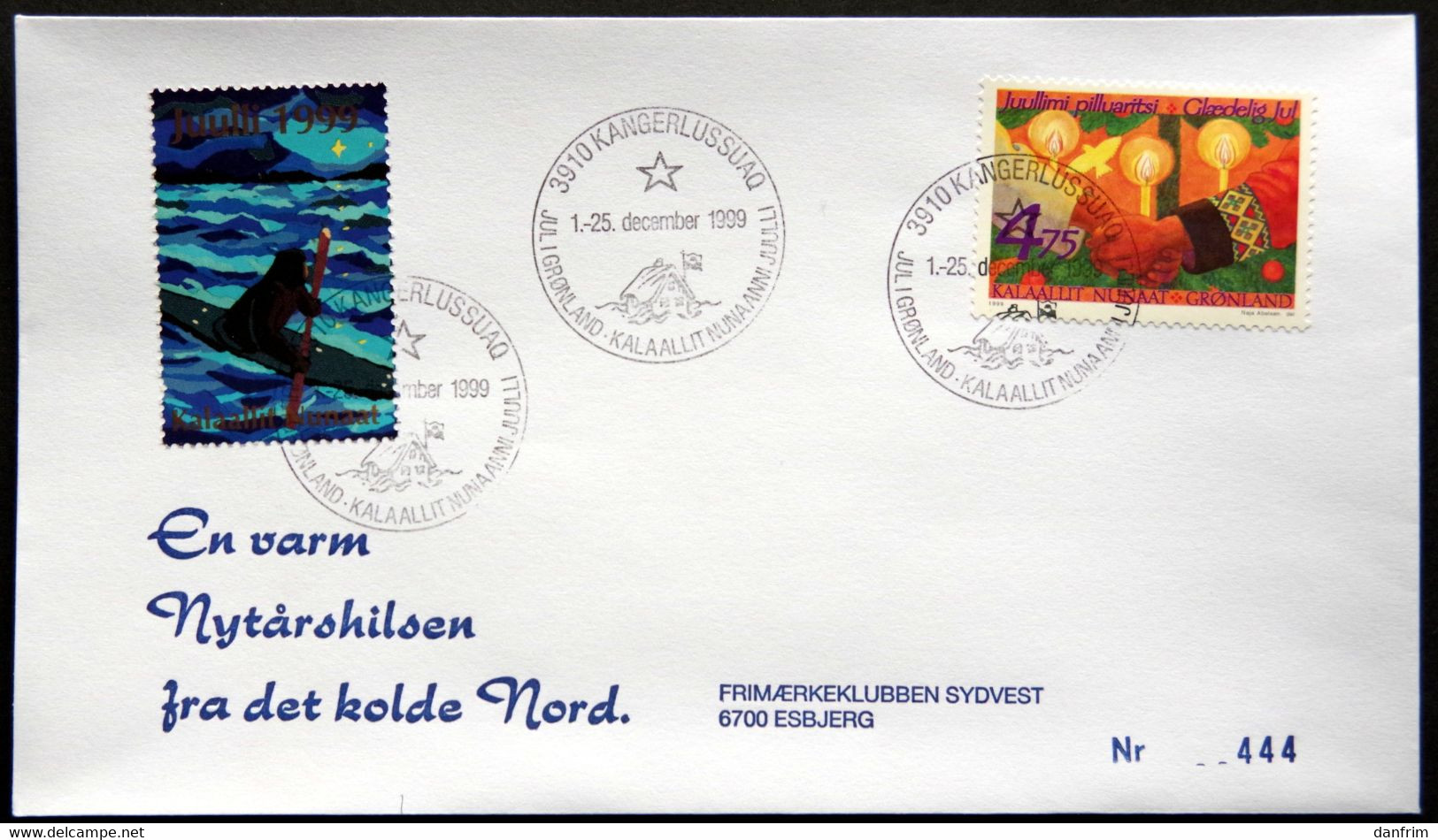 Greenland 1999 Cover  Minr.345  KANGERLUSSUA   (lot  787 ) - Covers & Documents