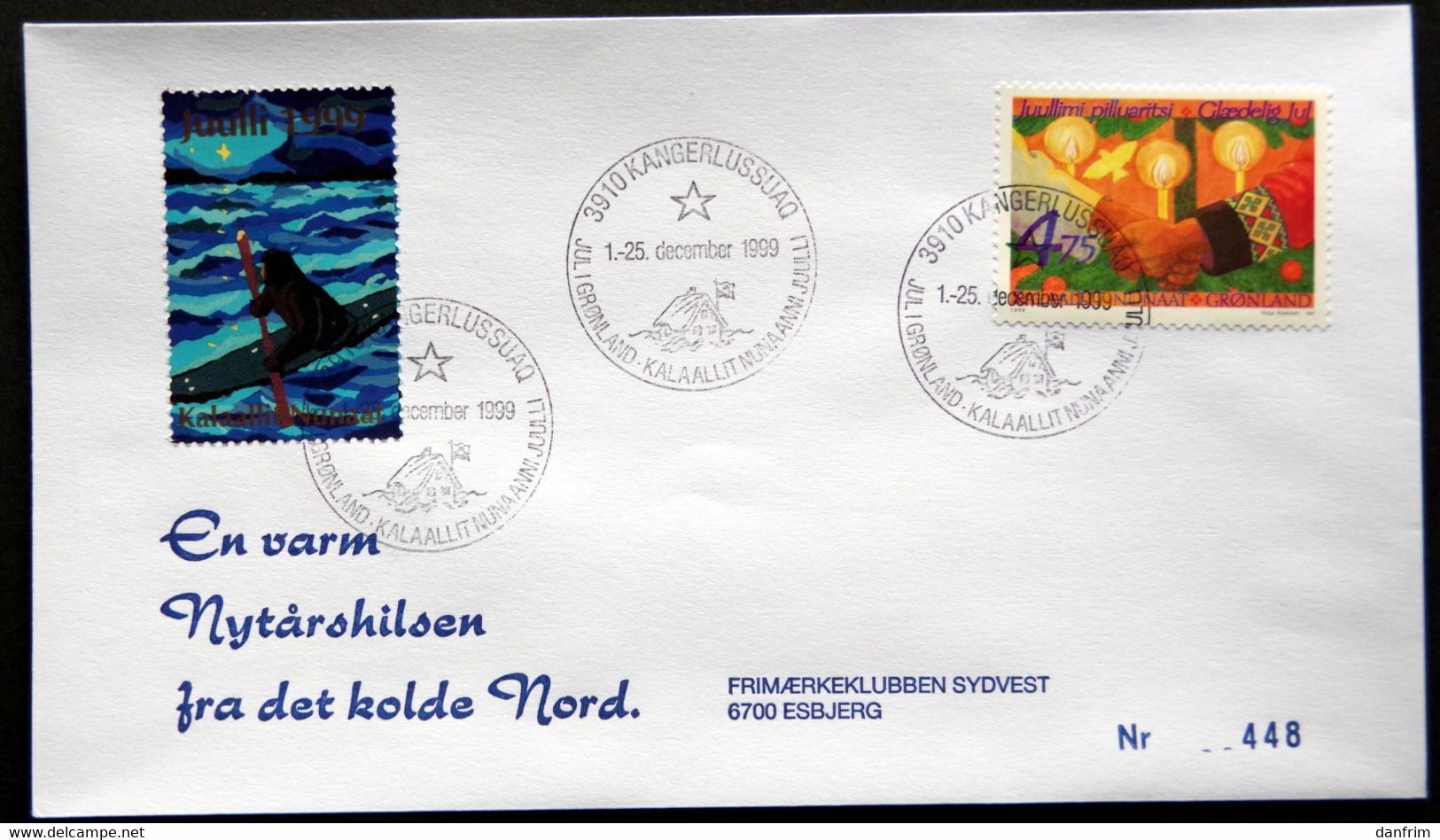 Greenland 1999 Cover  Minr.345  KANGERLUSSUA   (lot  787 ) - Covers & Documents