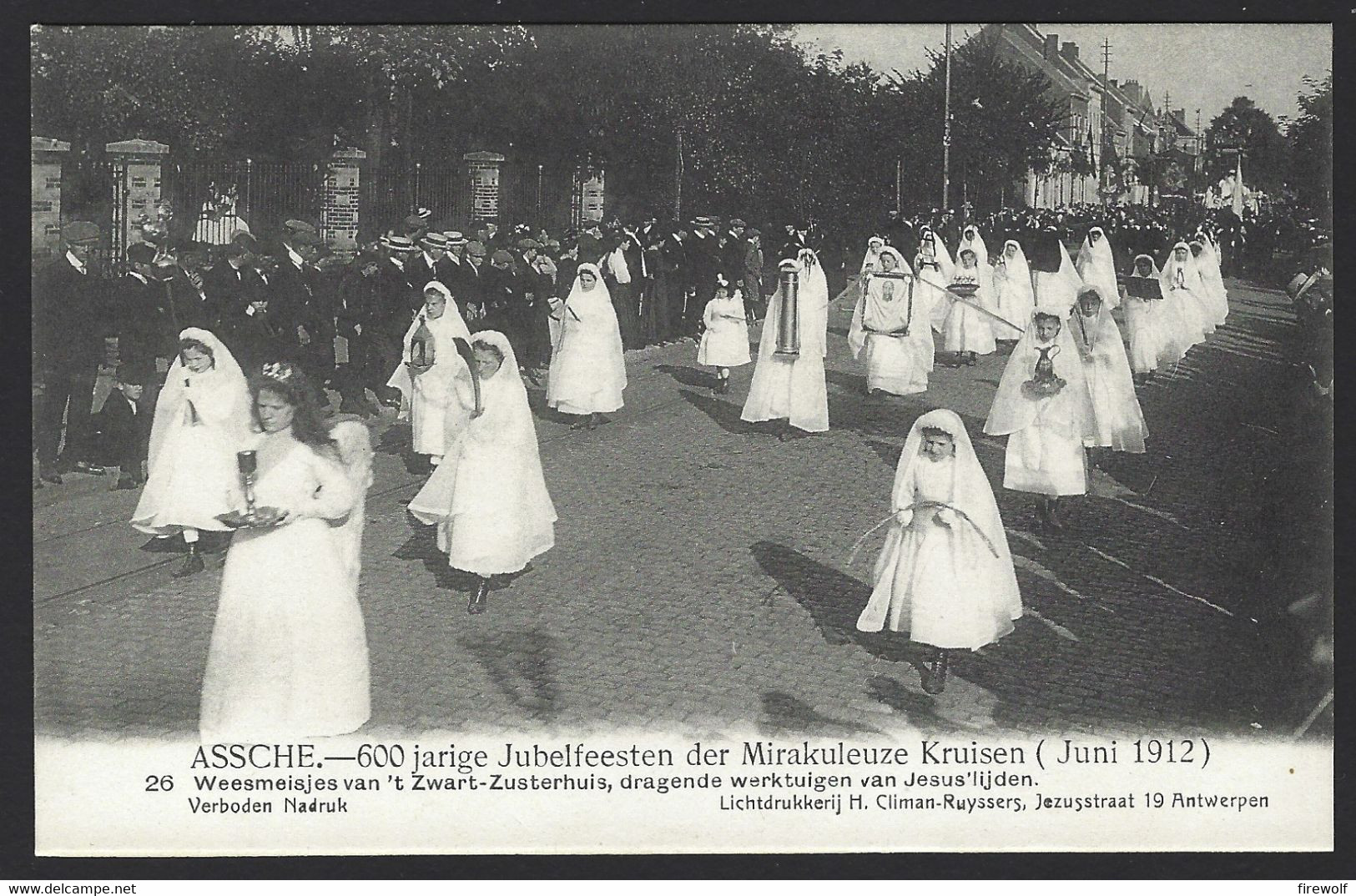 X07 - Assche - 600 Jarige Jubelfeesten - 26 Weesmeisjes Van 't Zwart-Zusterhuis - Asse