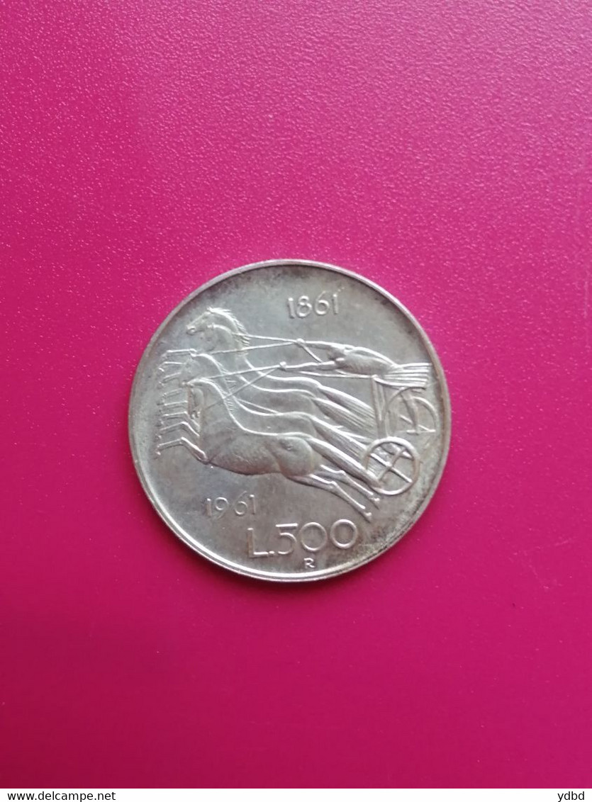 ITALIE = PIECE DE MONNAIE DE 500 LIRES DE 1961 EN ARGENT - Commémoratives