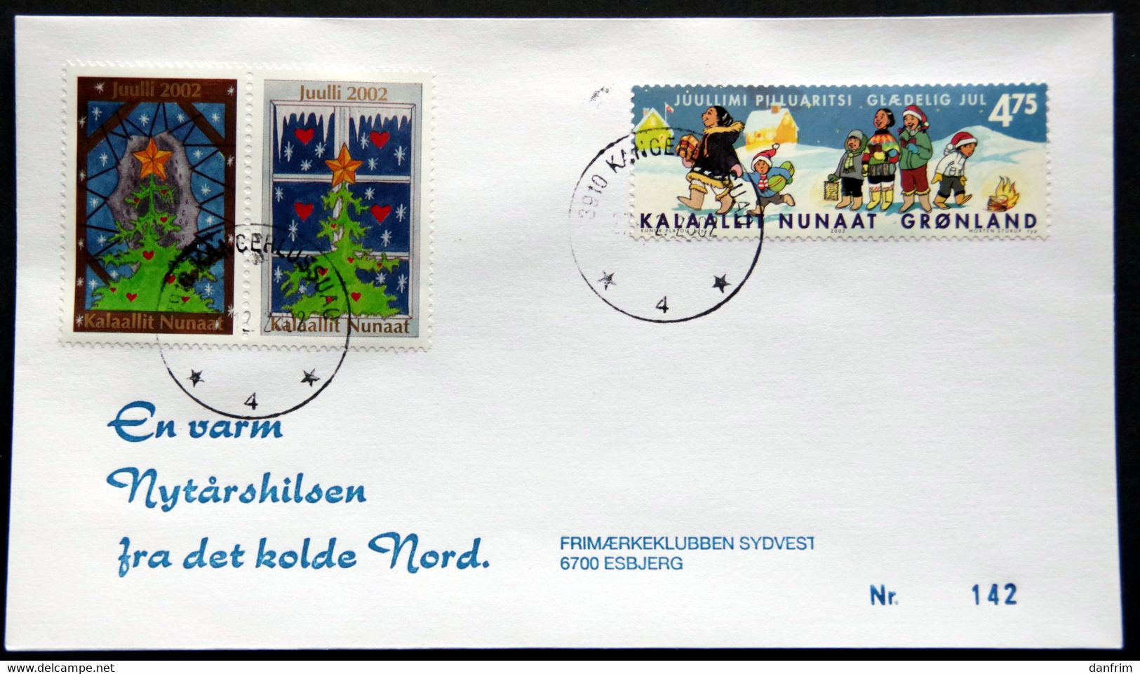 Greenland 2002 Cover  Minr.392 KANGERLUSSUA 27-12 02    (lot 791 ) - Lettres & Documents