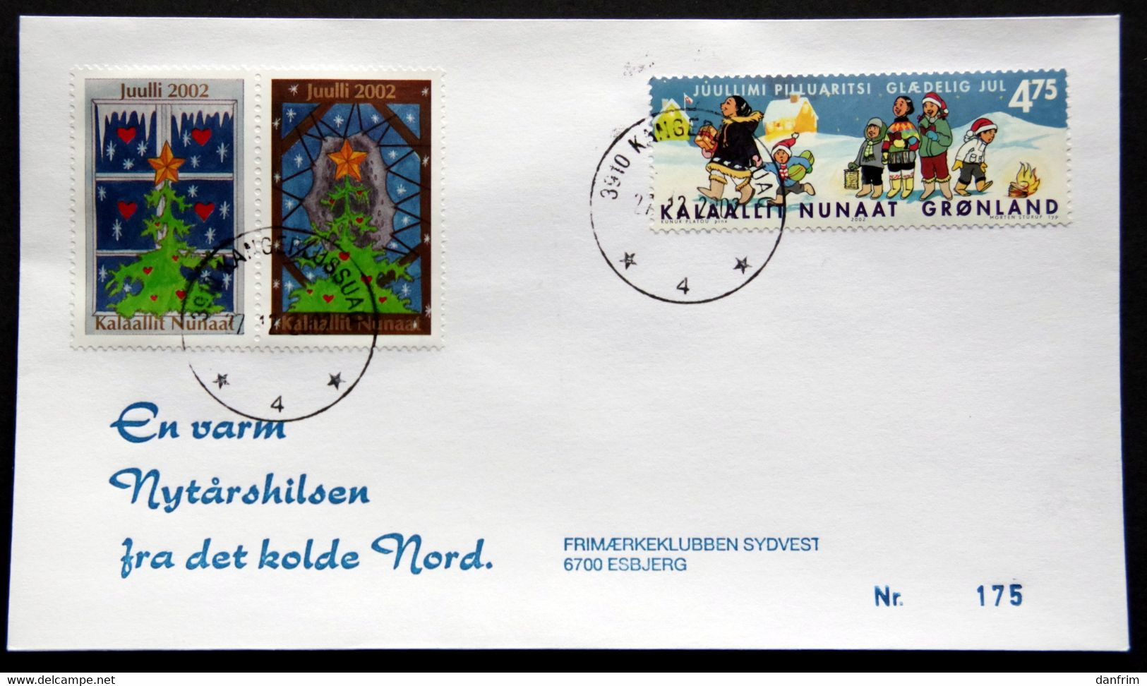 Greenland 2002 Cover  Minr.392 KANGERLUSSUA 27-12 02    (lot 791 ) - Storia Postale