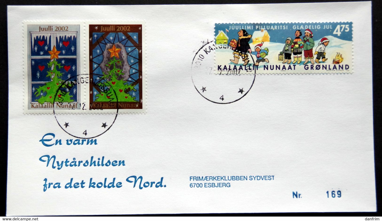 Greenland 2002 Cover  Minr.392 KANGERLUSSUA 27-12 02    (lot 791 ) - Covers & Documents