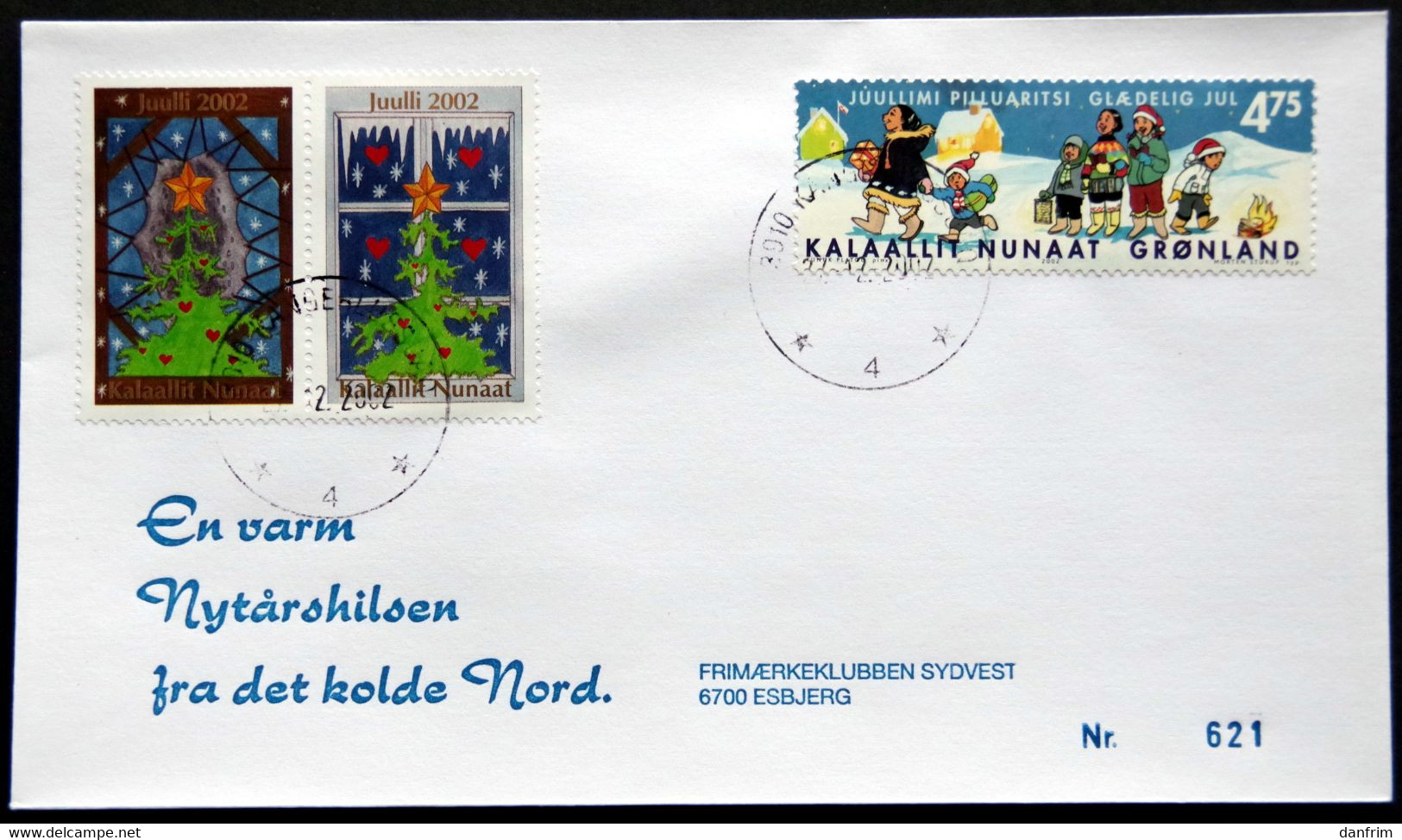 Greenland 2002 Cover  Minr.392 KANGERLUSSUA 27-12 02    (lot 791 ) - Briefe U. Dokumente