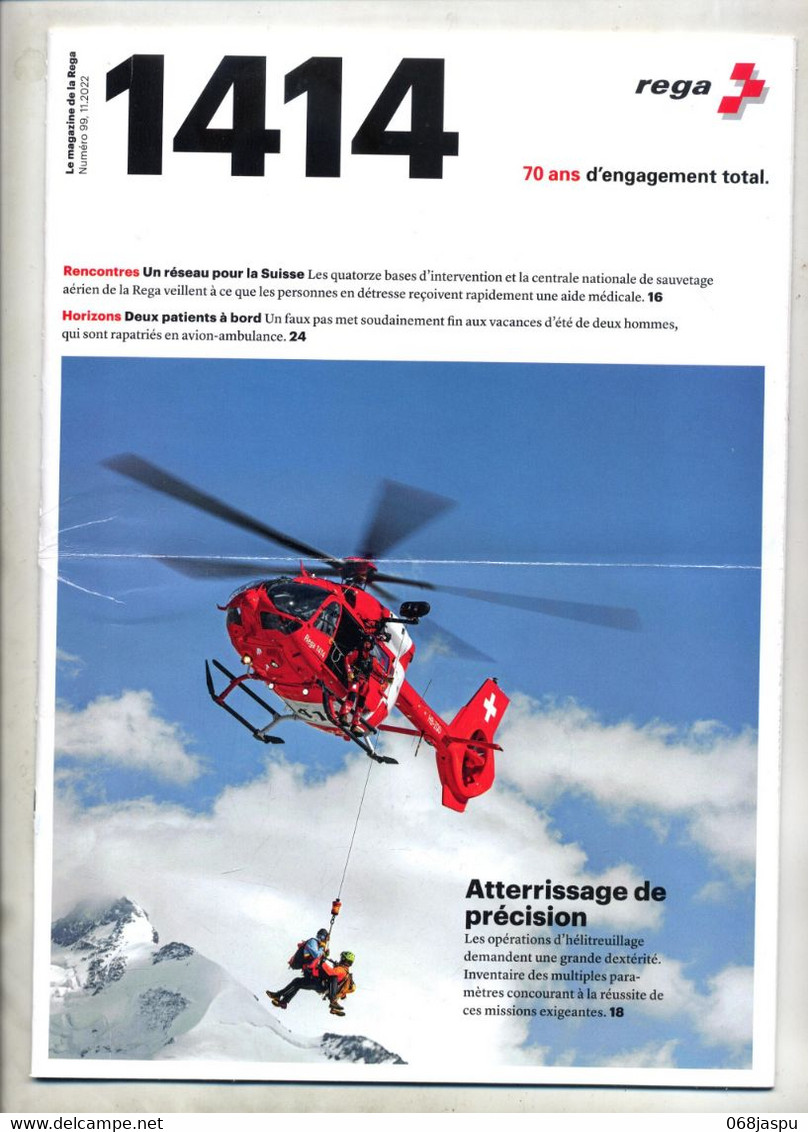 2 Revue Rega Theme Secours Helicoptere - Aviation