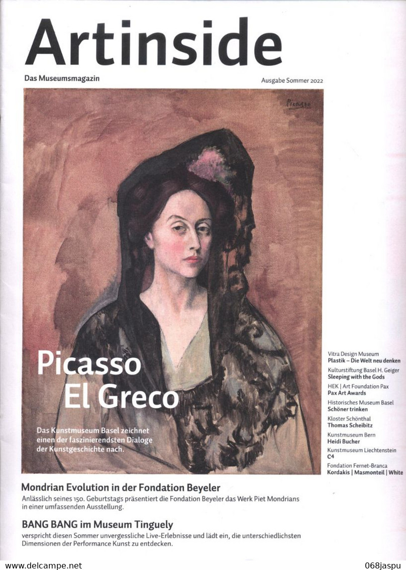 Revue Art Artinside Picasso Greco Etc - Autres & Non Classés