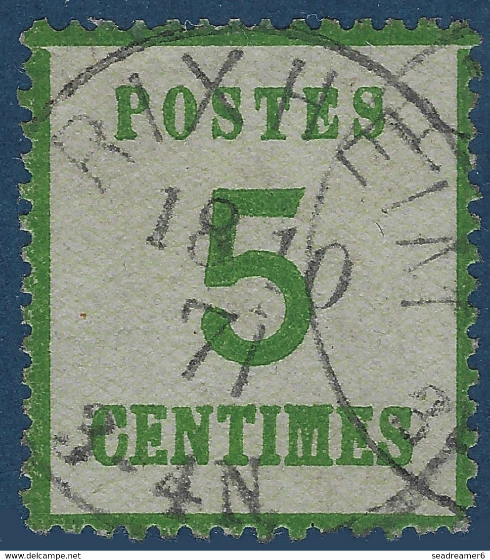 FRANCE Alsace Lorraine Occupation N°4 5c Vert Fonçé Obl Dateur Allemand De RIXHEIM TTB - Used Stamps