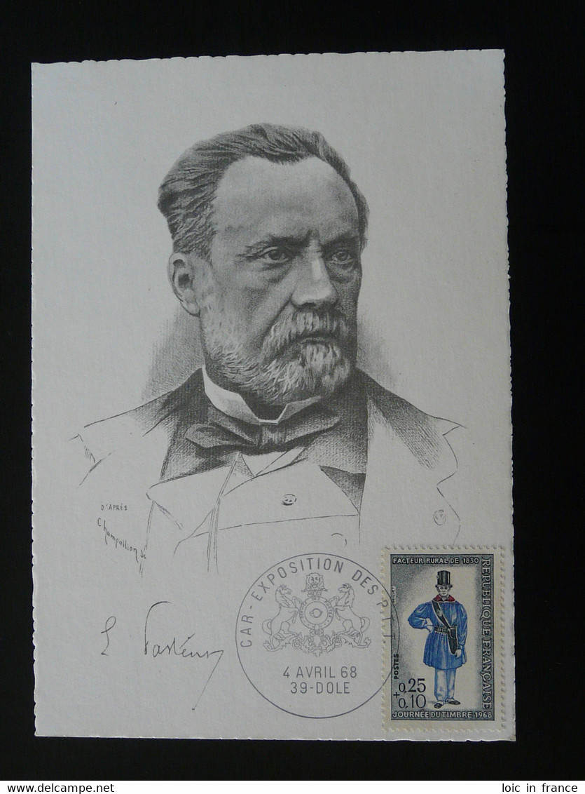 Carte Locale Louis Pasteur Exposition CAR PTT Dole 39 Jura 1968 - Louis Pasteur