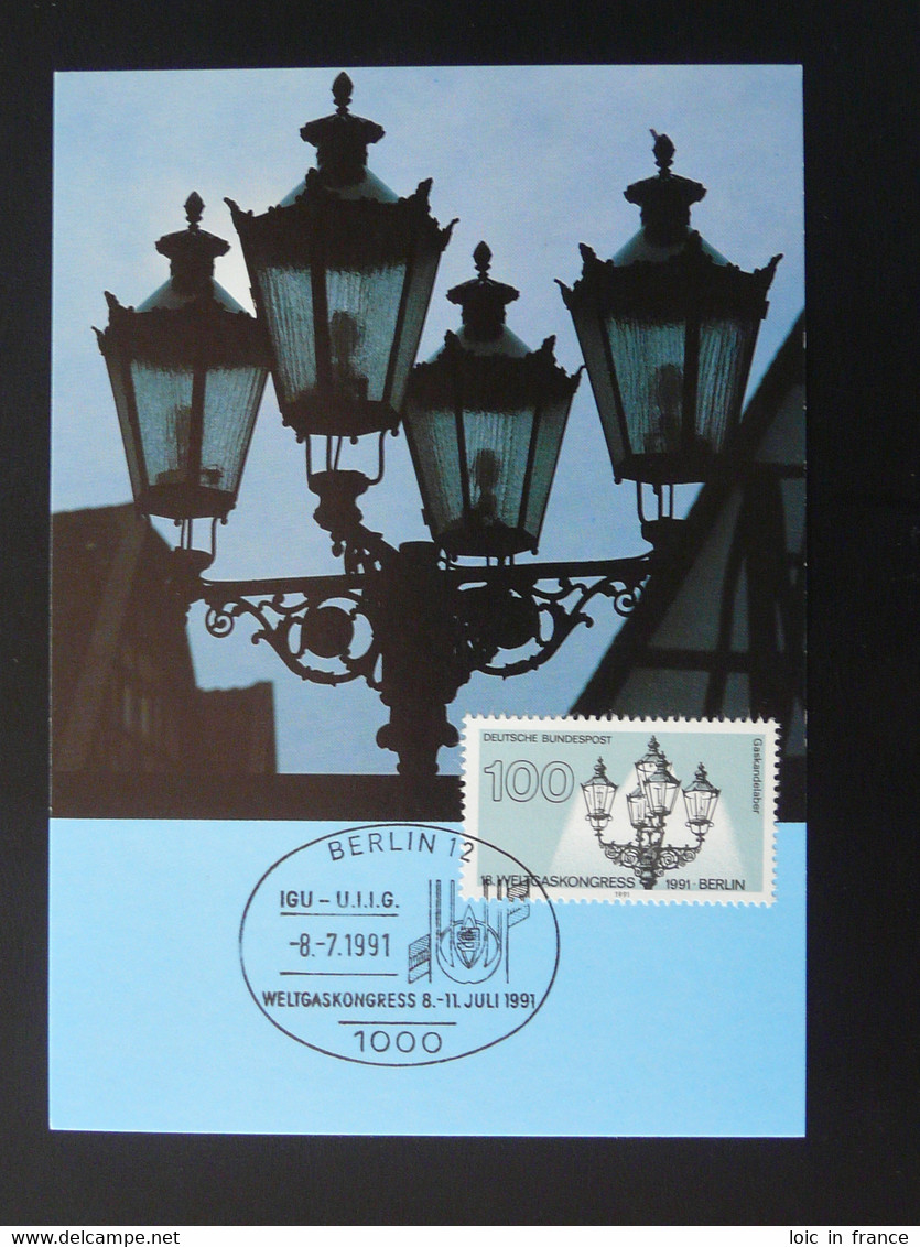 Carte Maximum Card Gaz D'éclairage Gas Allemagne Germany 1991 (ex 2) - Gaz