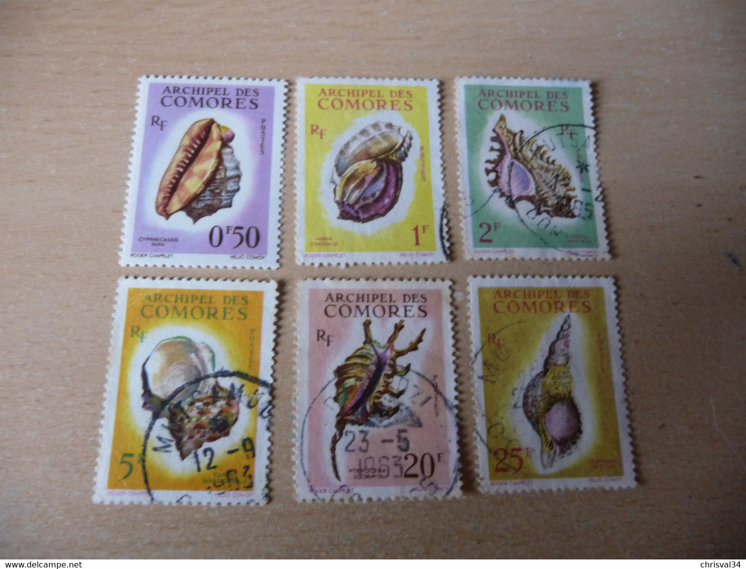 TIMBRES   COMORES  SERIE  COMPLETE    N  19  A  24    COTE  40,00  EUROS   NEUFS /  OBLITÉRÉS - Used Stamps