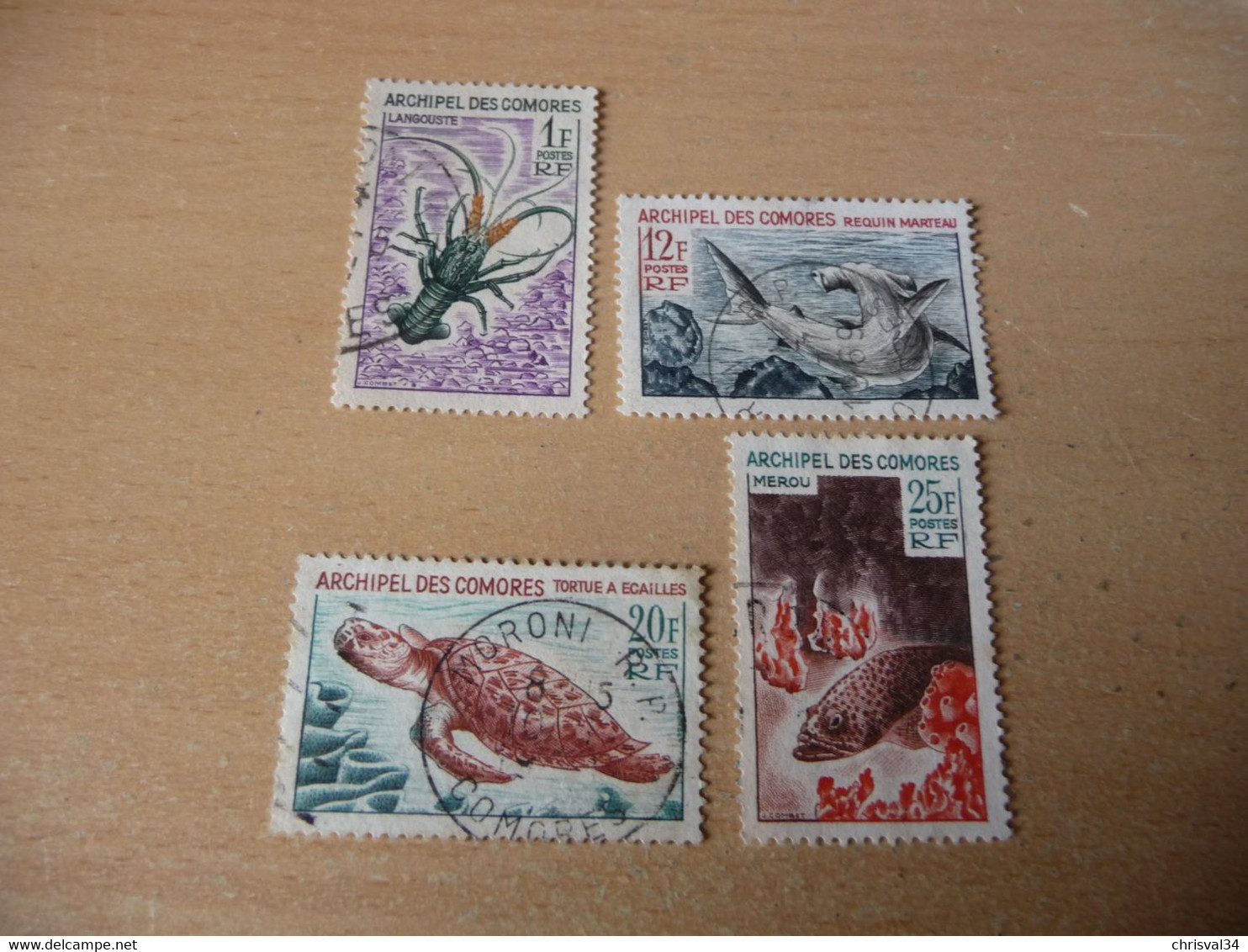 TIMBRES   COMORES  SERIE  COMPLETE    N   35  A  38    COTE  10,00  EUROS    OBLITÉRÉS - Used Stamps