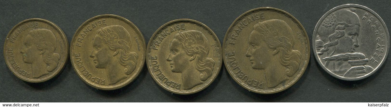 8751)  5 Münzen -  Vierte Republik - Other & Unclassified