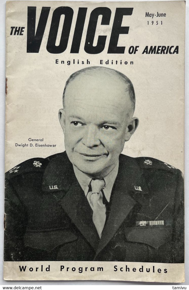 MAGAZINE THE VOICE OF AMERICA 5-6/1951. - ENGLISH EDITION, WORLD PROGRAM SCHEDULES, GENERAL DWIGHT. D. EISENHOWER - Amusement