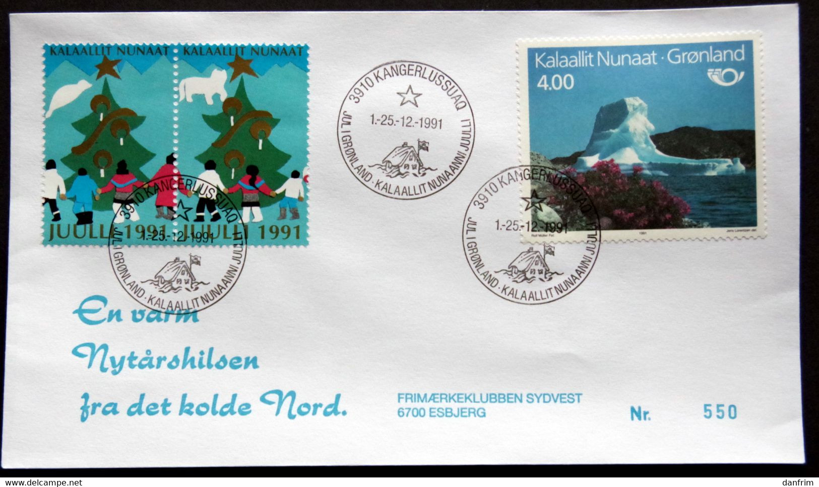 Greenland 1991 Cover  Minr.217  KANGERLUSSUA   (lot  805 ) - Storia Postale