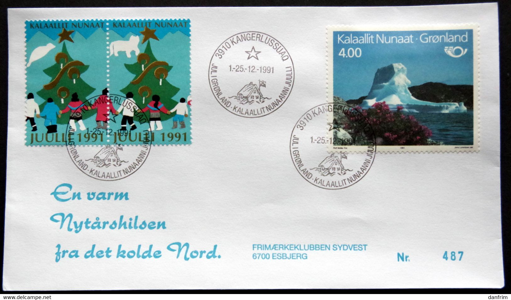 Greenland 1991 Cover  Minr.217  KANGERLUSSUA   (lot  805 ) - Lettres & Documents