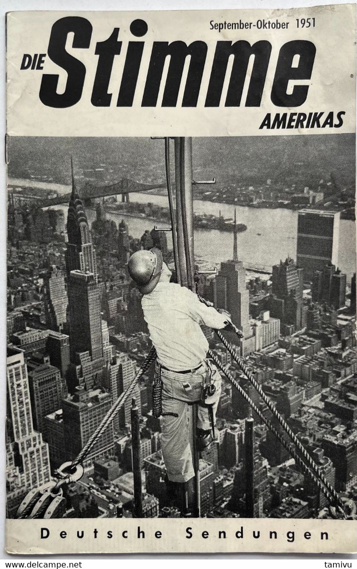 MAGAZINE THE VOICE OF AMERICA /DIE STIMME AMERIKAS 9-10/1951. - GERMAN EDITION, DEUTSCHE SENDUNGEN - Unterhaltung