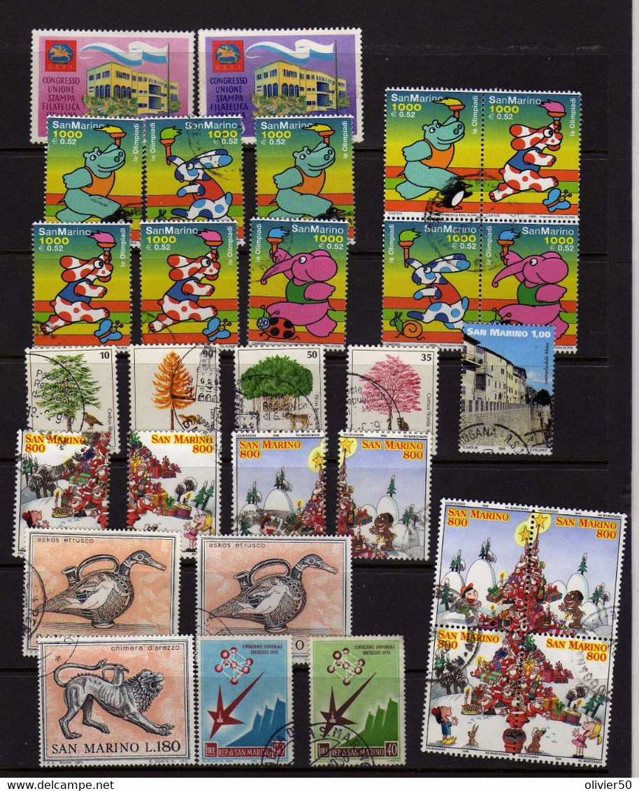 Saint-Marin -  Jeux Olympiques - Noel - Obliteres - Used Stamps