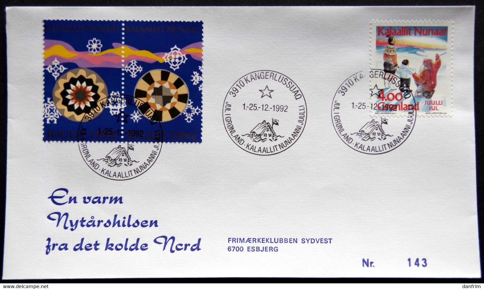 Greenland 1992 Cover  Minr.229  KANGERLUSSUA   (lot  806 ) - Briefe U. Dokumente