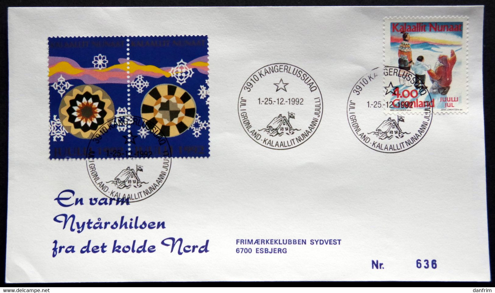 Greenland 1992 Cover  Minr.229  KANGERLUSSUA   (lot  806 ) - Brieven En Documenten