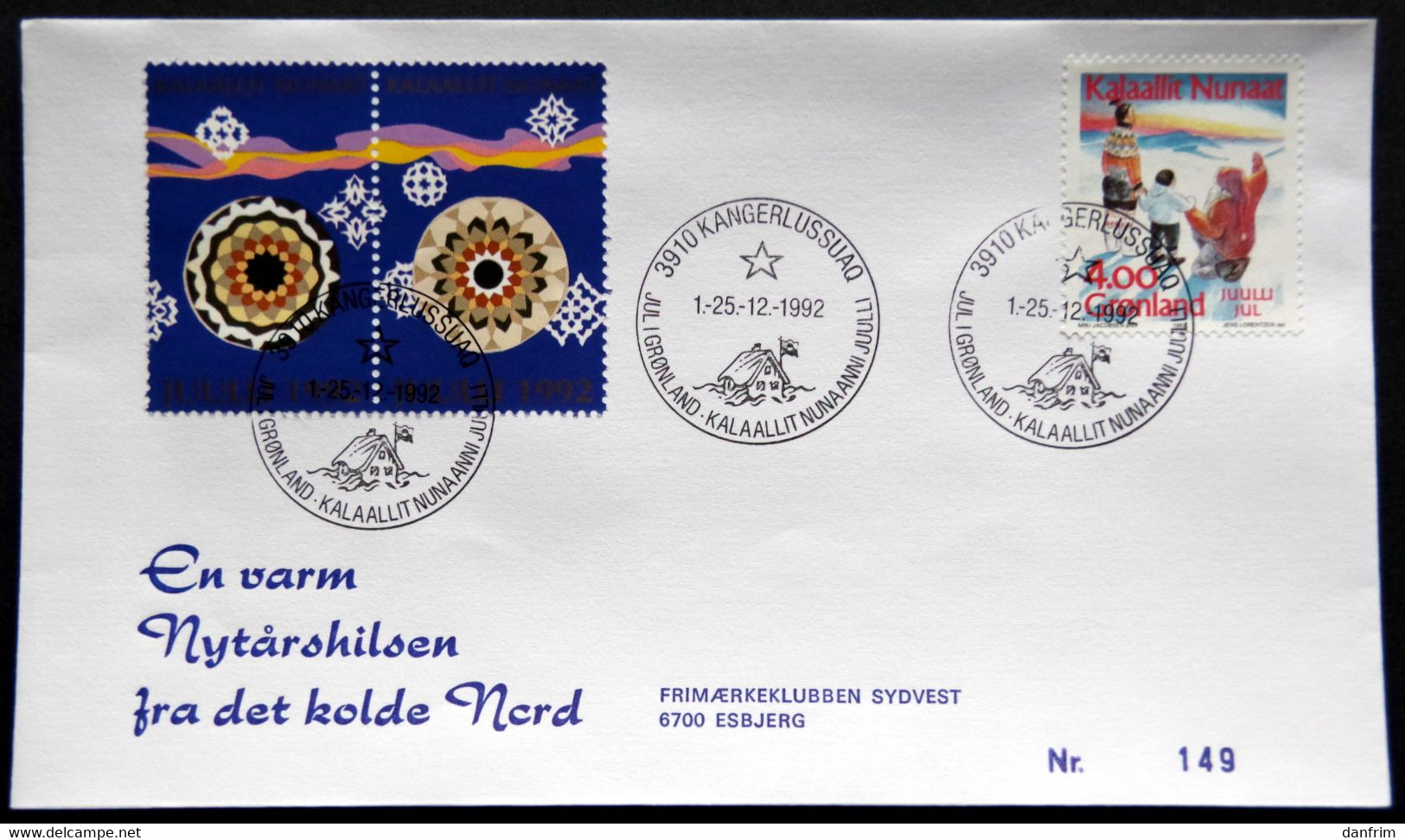 Greenland 1992 Cover  Minr.229  KANGERLUSSUA   (lot  806 ) - Covers & Documents