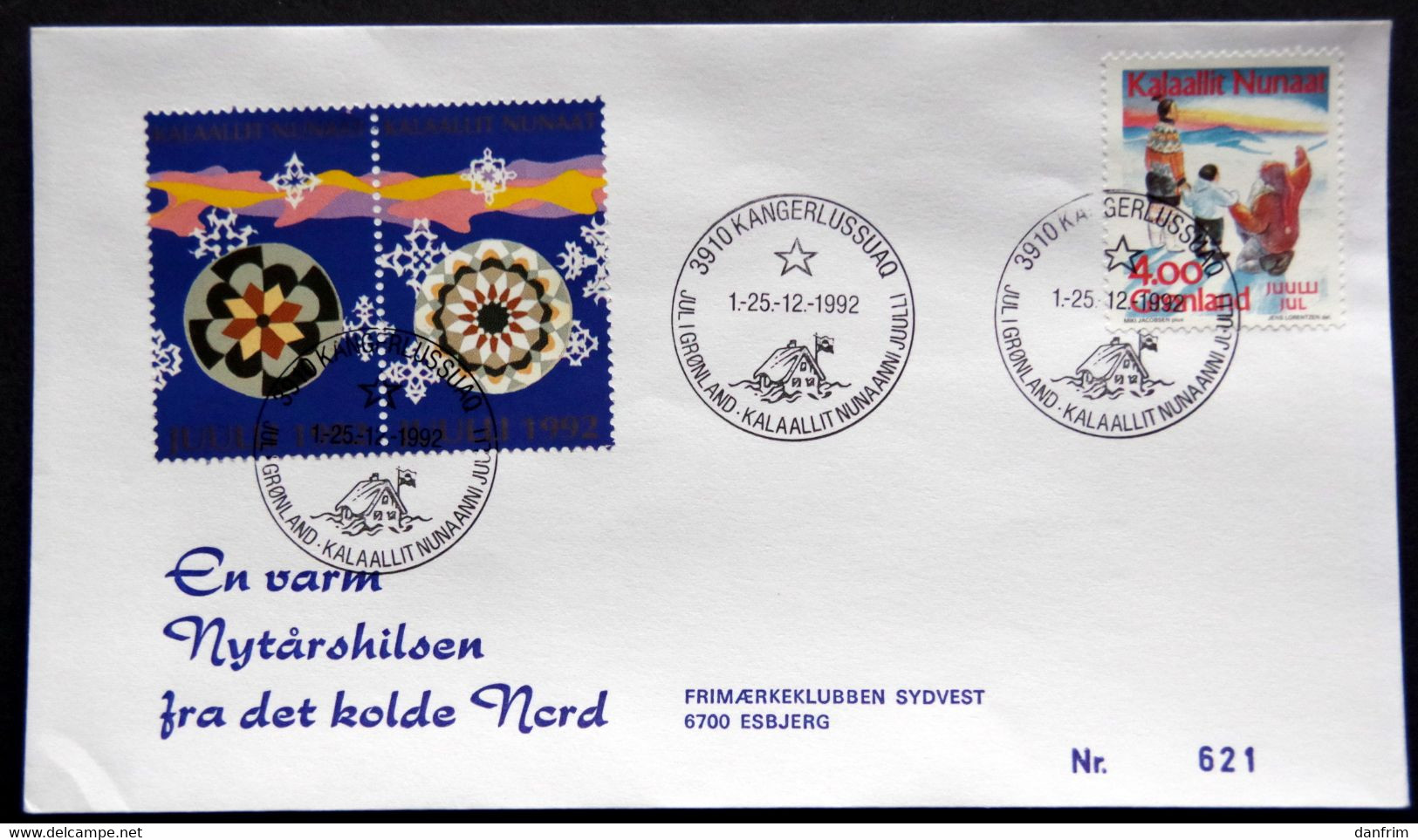 Greenland 1992 Cover  Minr.229  KANGERLUSSUA   (lot  806 ) - Covers & Documents