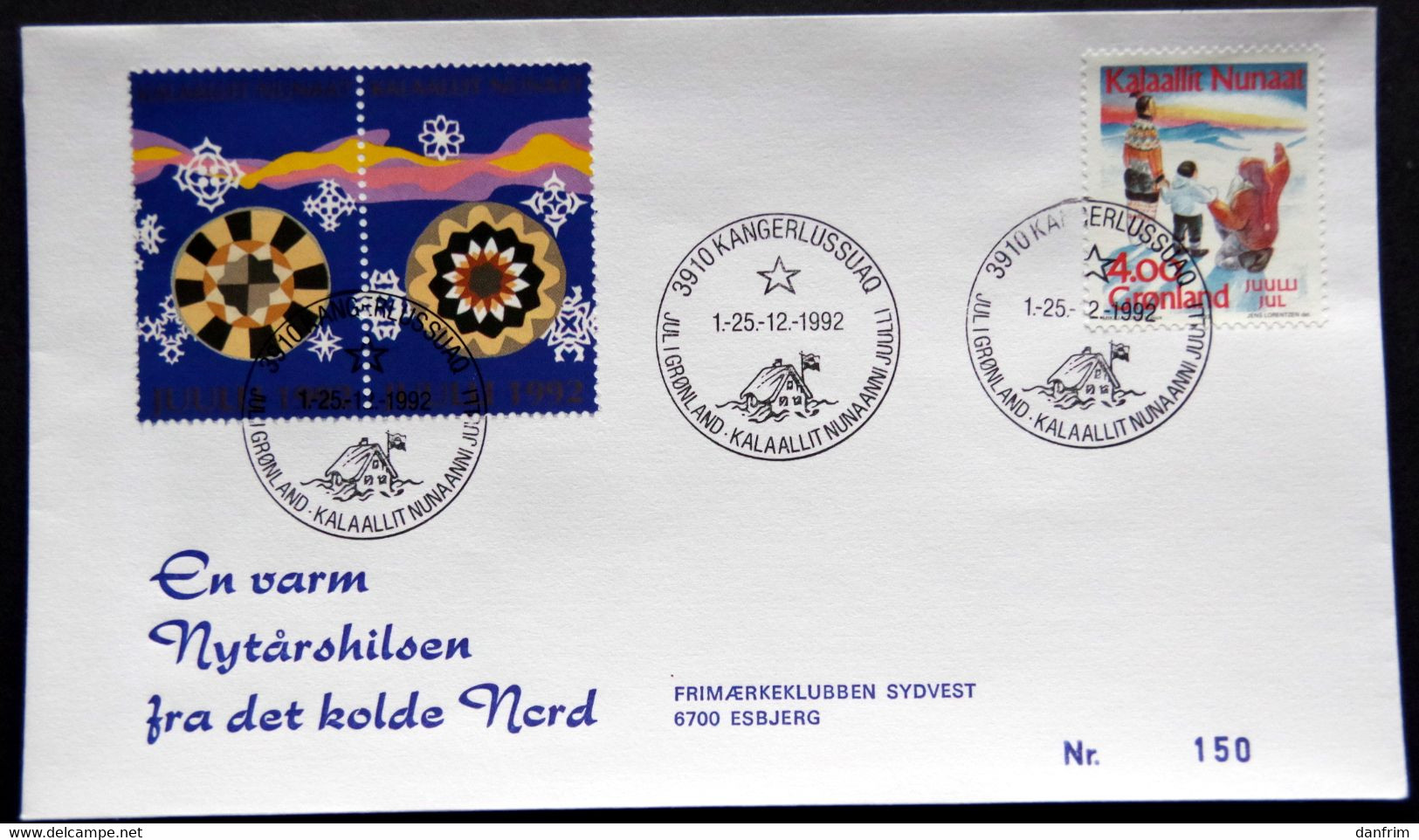 Greenland 1992 Cover  Minr.229  KANGERLUSSUA   (lot  806 ) - Covers & Documents