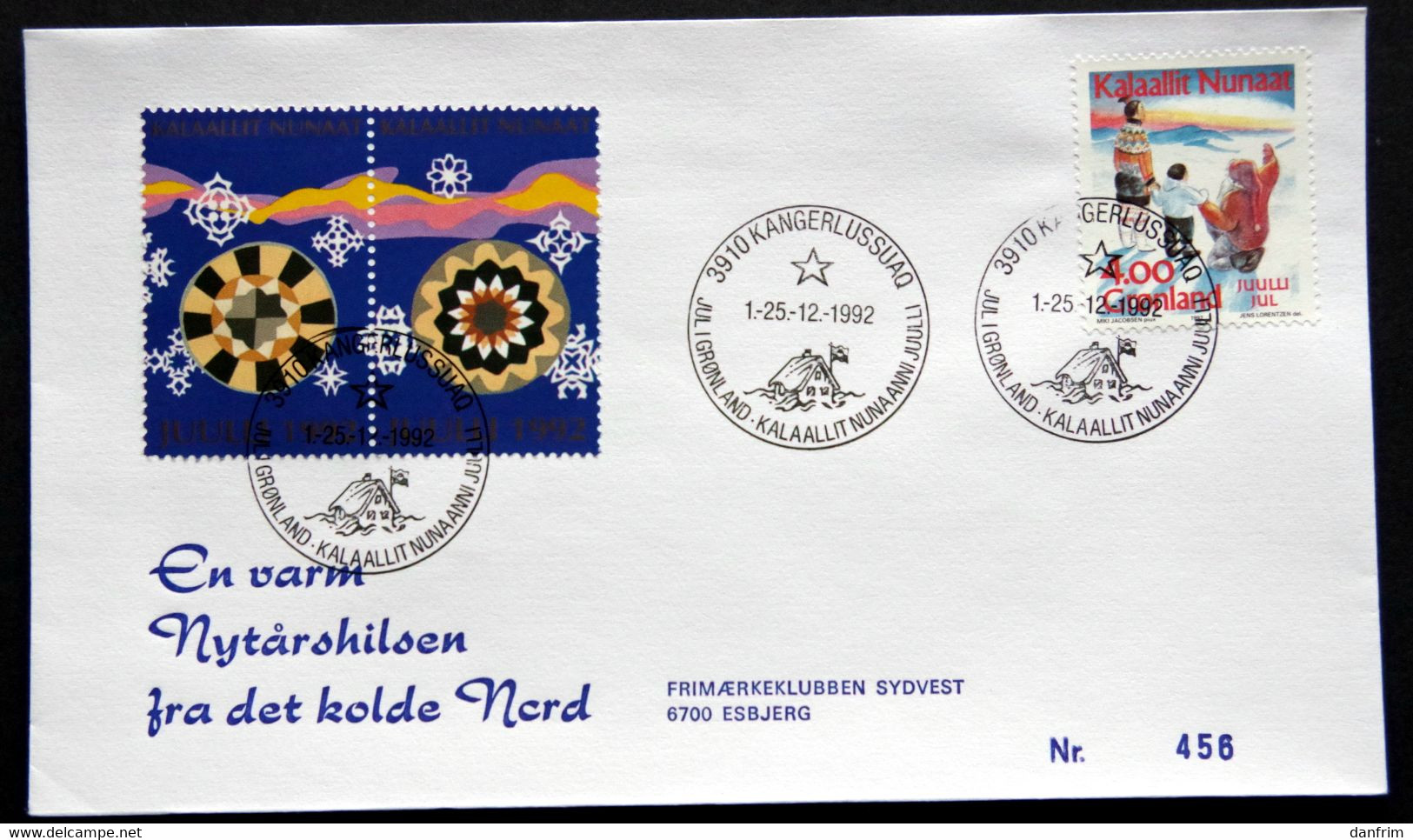 Greenland 1992 Cover  Minr.229  KANGERLUSSUA   (lot  806 ) - Covers & Documents