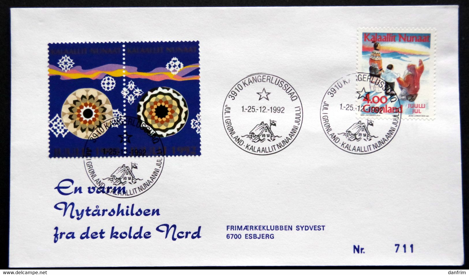 Greenland 1992 Cover  Minr.229  KANGERLUSSUA   (lot  806 ) - Brieven En Documenten