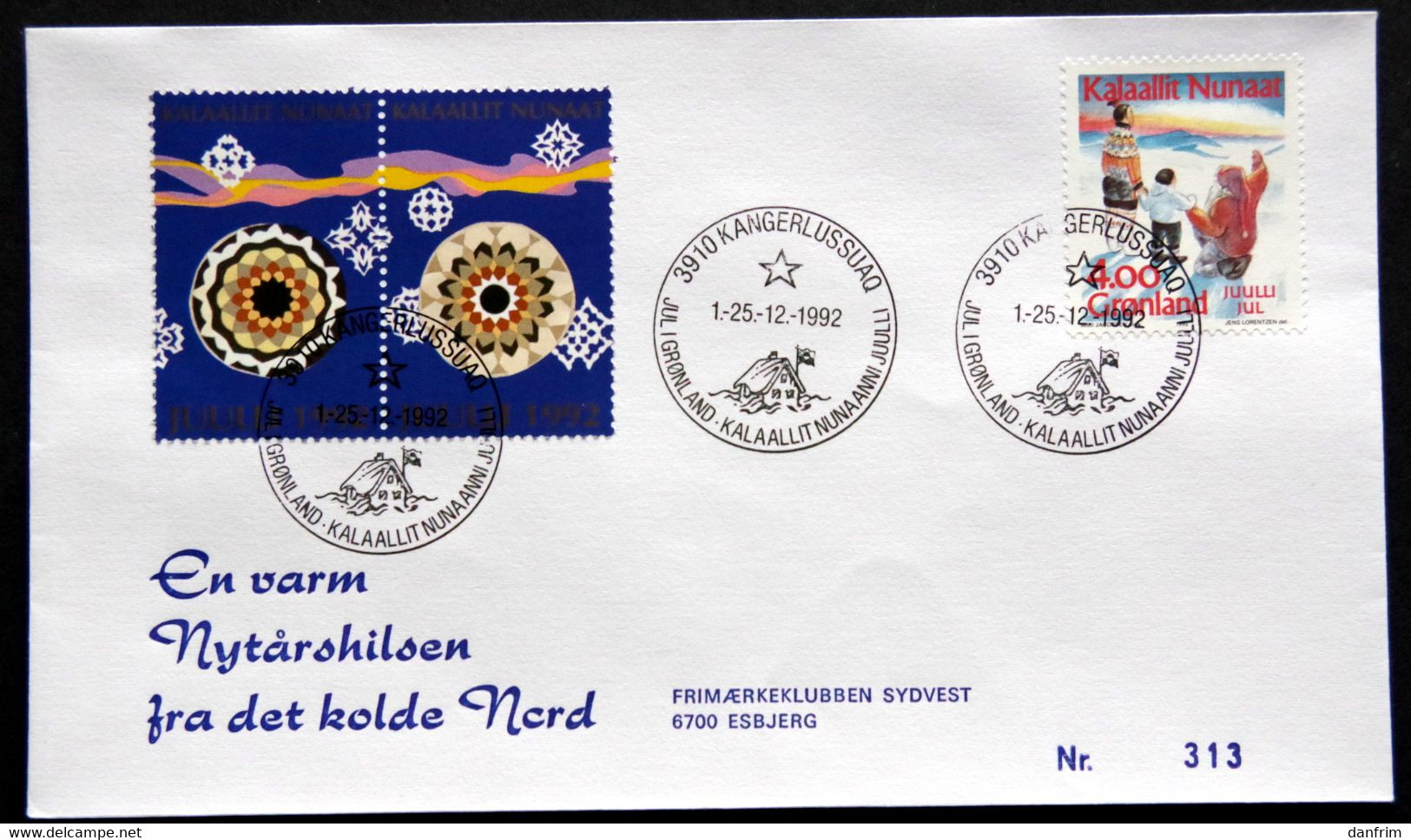 Greenland 1992 Cover  Minr.229  KANGERLUSSUA   (lot  806 ) - Covers & Documents