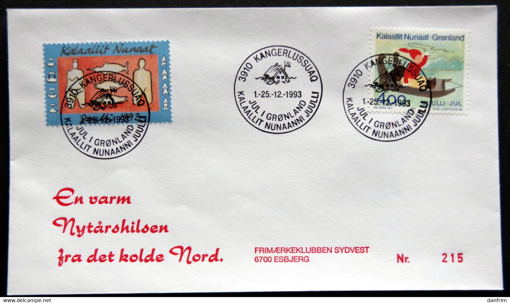 Greenland 1993 Cover  Minr.242  KANGERLUSSUA   (lot  807 ) - Storia Postale