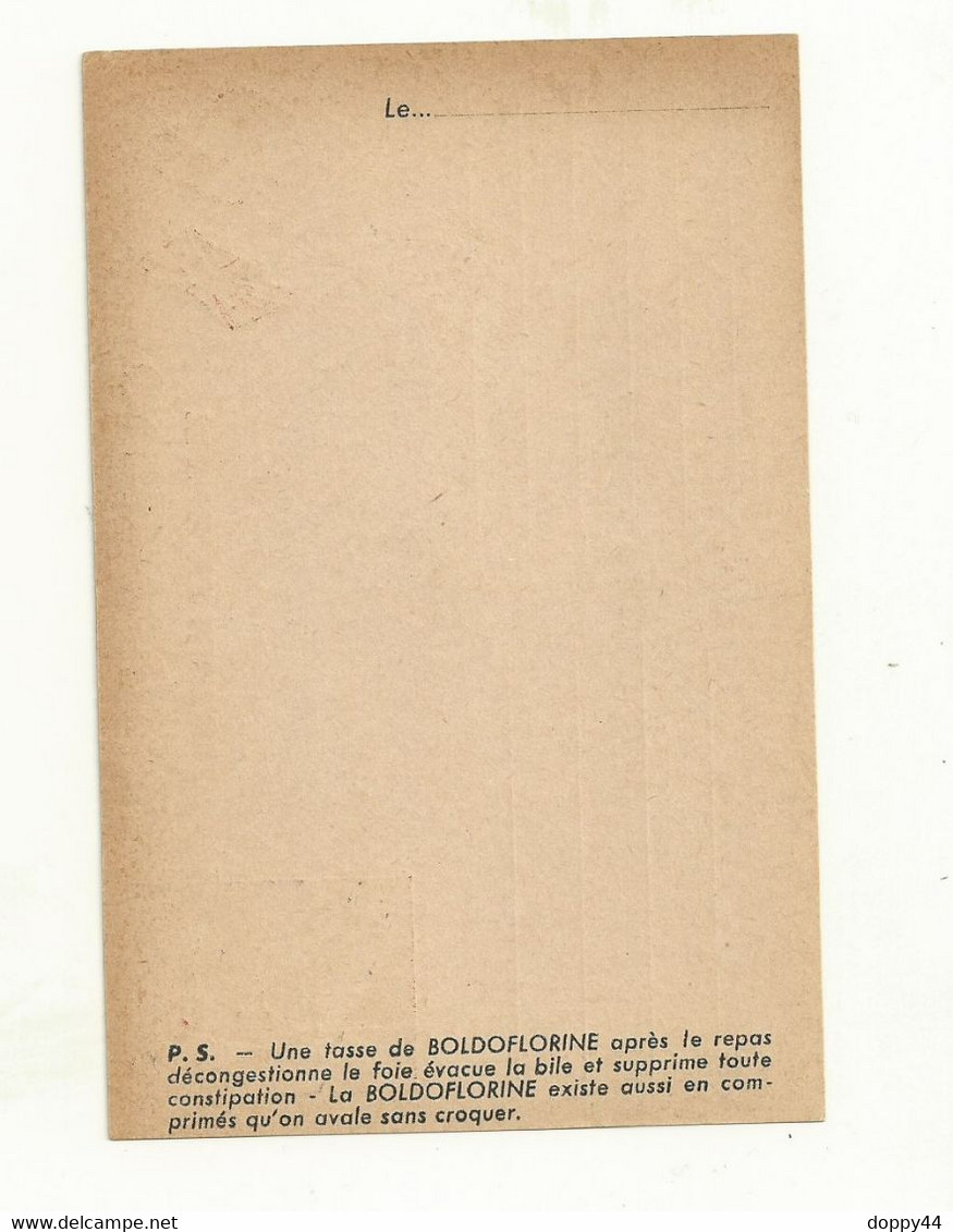 CARTE DE FRANCHISE MILITAIRE PUBLICITAIRE ( BOLDOFLORINE). Neuve Avec Rousseur Sur Les Cotés) - Official Stationery