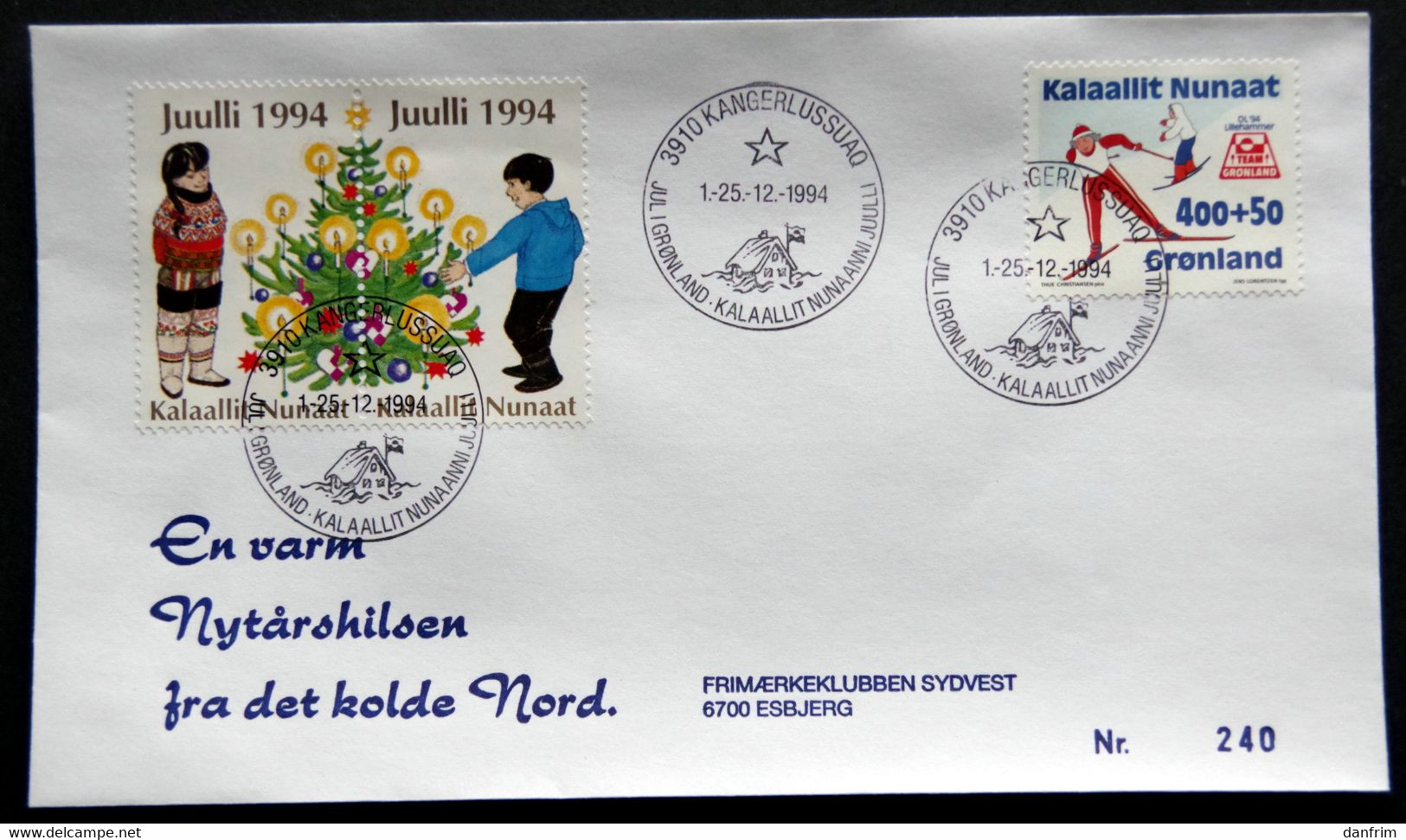 Greenland 1994 Cover  Minr.243  KANGERLUSSUA   (lot  1424 ) - Lettres & Documents