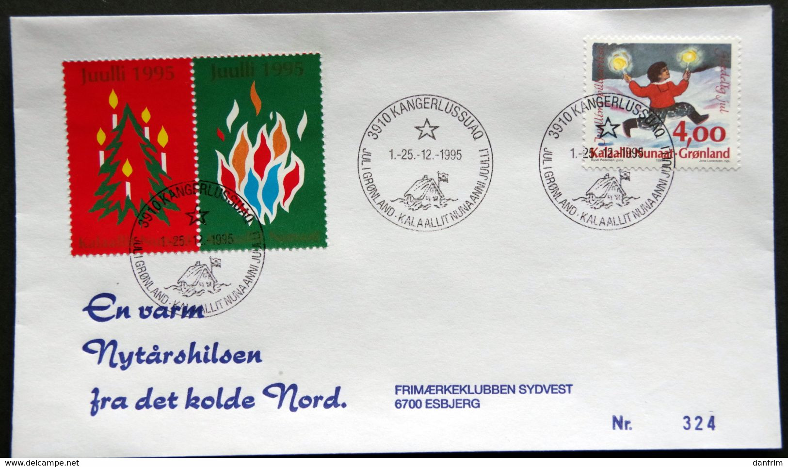 Greenland 1995 Cover  Minr.279  KANGERLUSSUA   (lot  1292 ) - Lettres & Documents