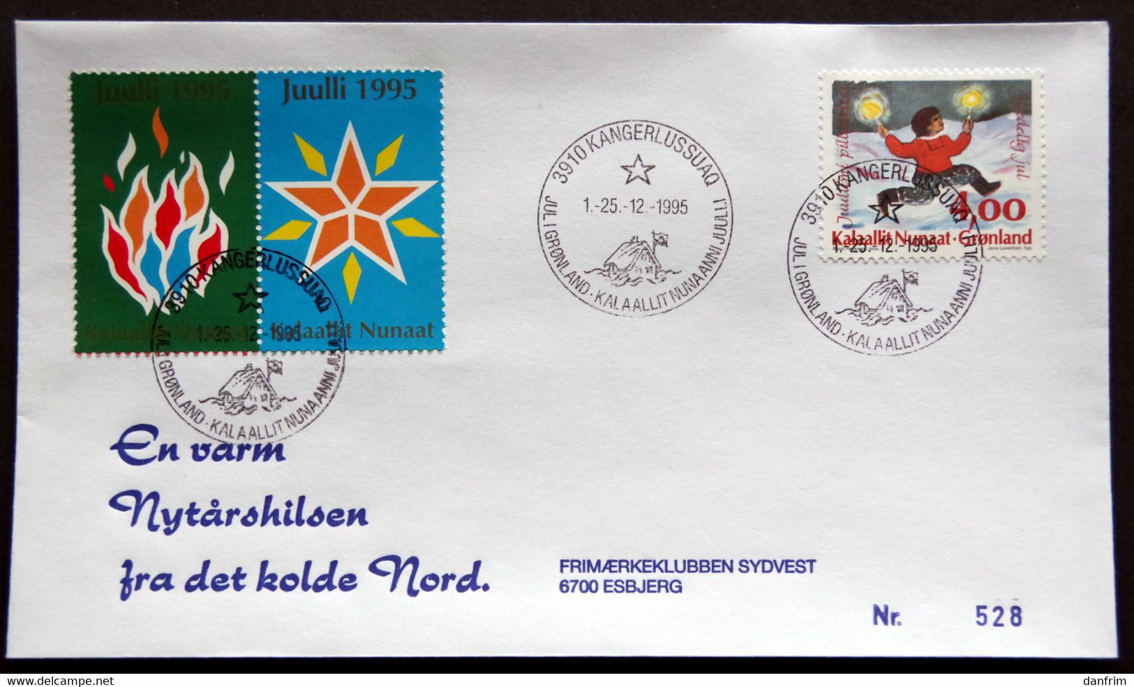 Greenland 1995 Cover  Minr.279  KANGERLUSSUA   (lot  1292 ) - Lettres & Documents