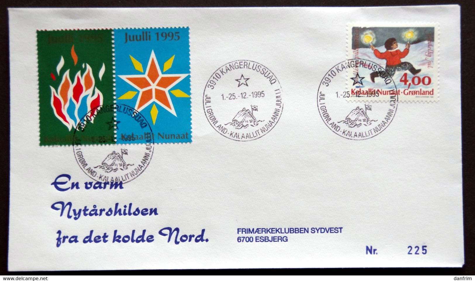 Greenland 1995 Cover  Minr.279  KANGERLUSSUA   (lot  1292 ) - Lettres & Documents