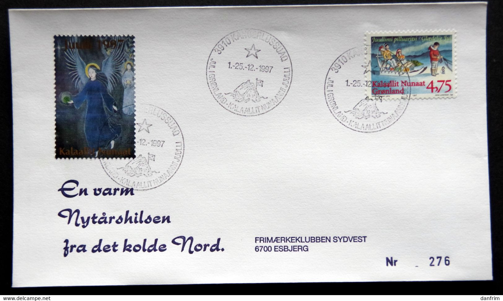 Greenland 1997 Cover  Minr.314  KANGERLUSSUA   (lot  1082 ) - Storia Postale