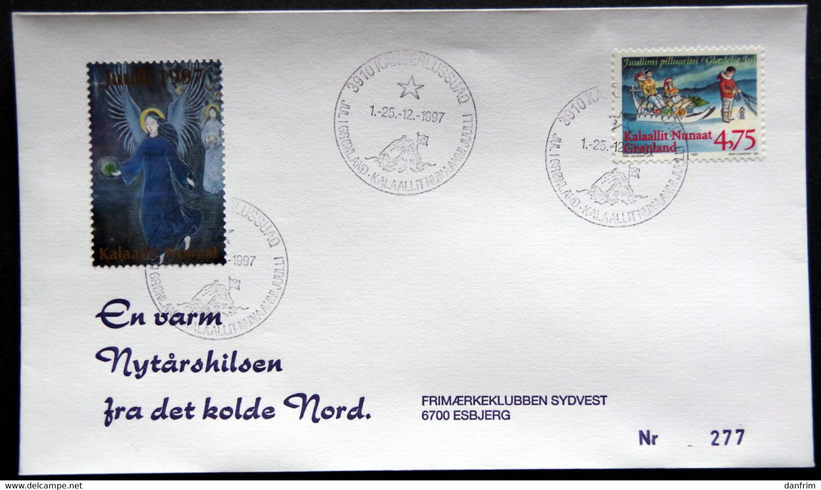 Greenland 1997 Cover  Minr.314  KANGERLUSSUA   (lot  1082 ) - Storia Postale