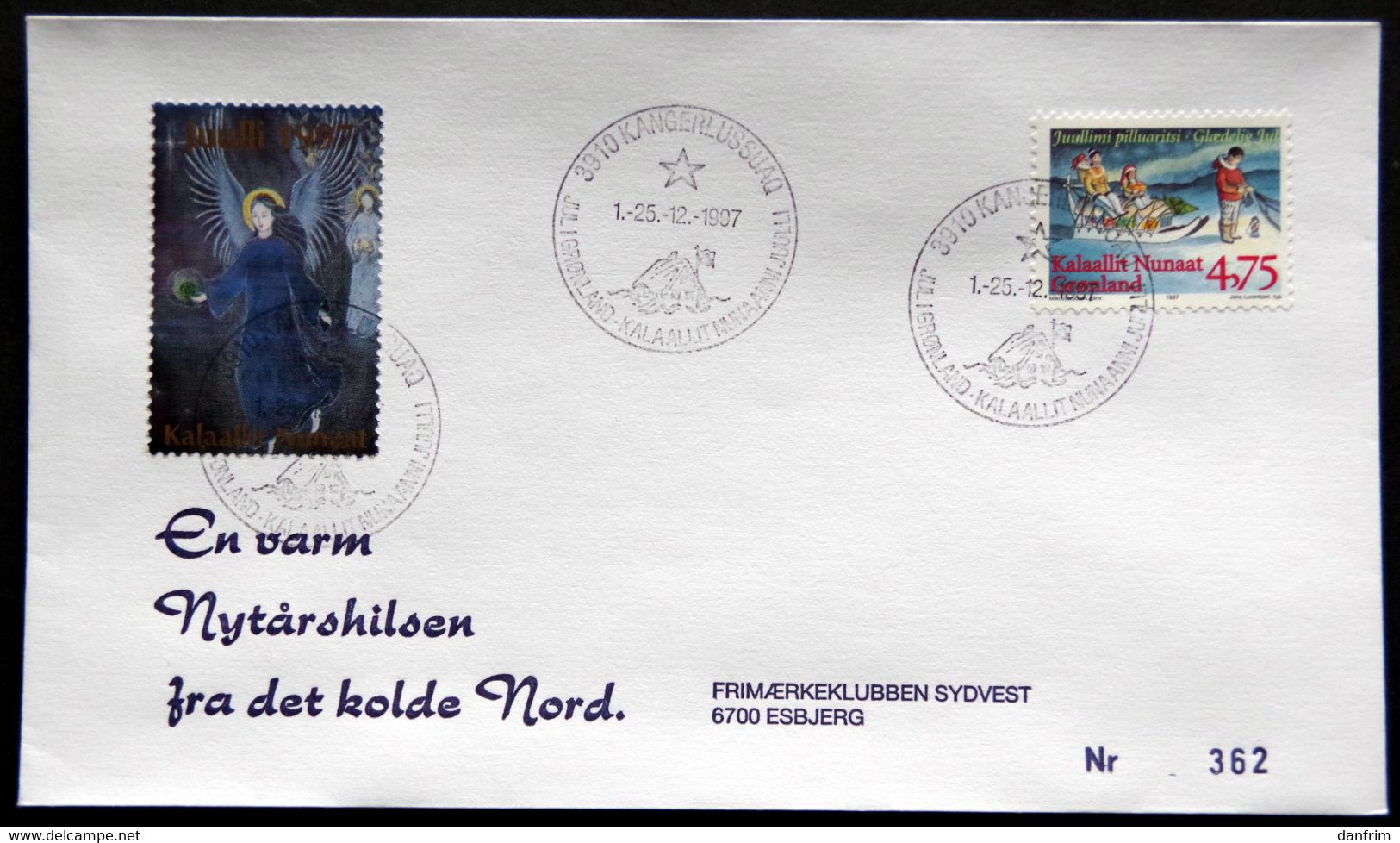 Greenland 1997 Cover  Minr.314  KANGERLUSSUA   (lot  1082 ) - Briefe U. Dokumente