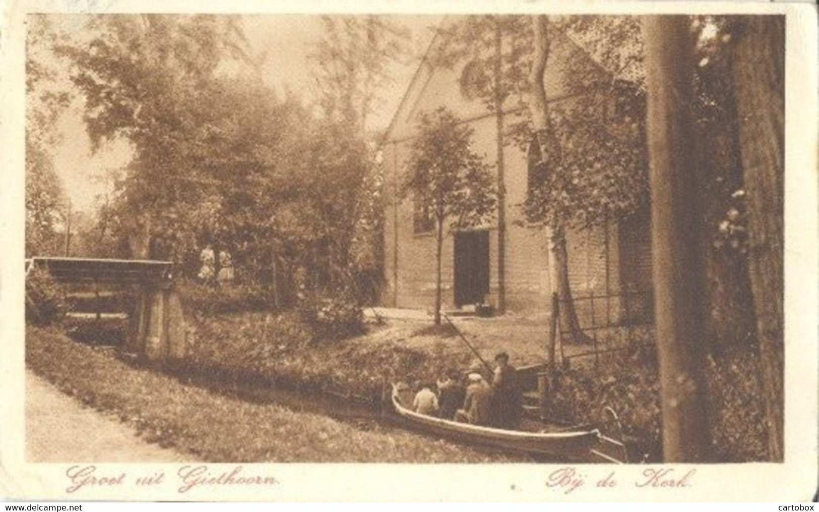 Giethoorn, Groet Uit Giethoorn, Bij De Kerk - Giethoorn