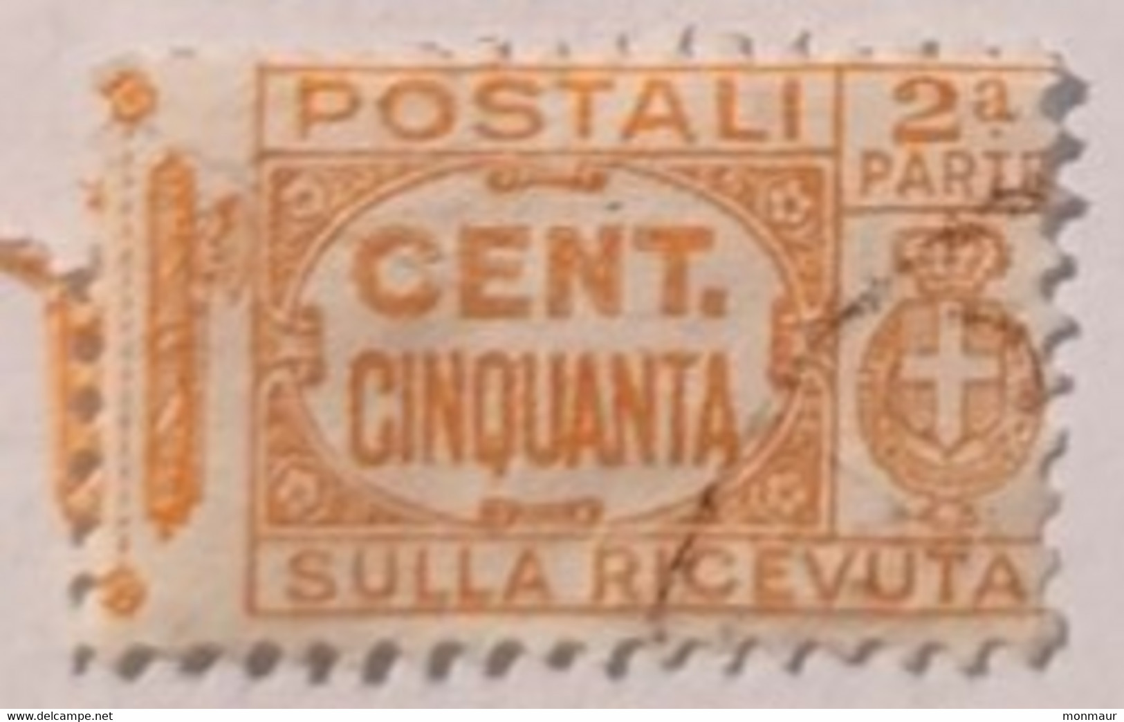 ITALIA REGNO 1927 PACCHI POSTALI 50 CENT. - Pacchi Postali