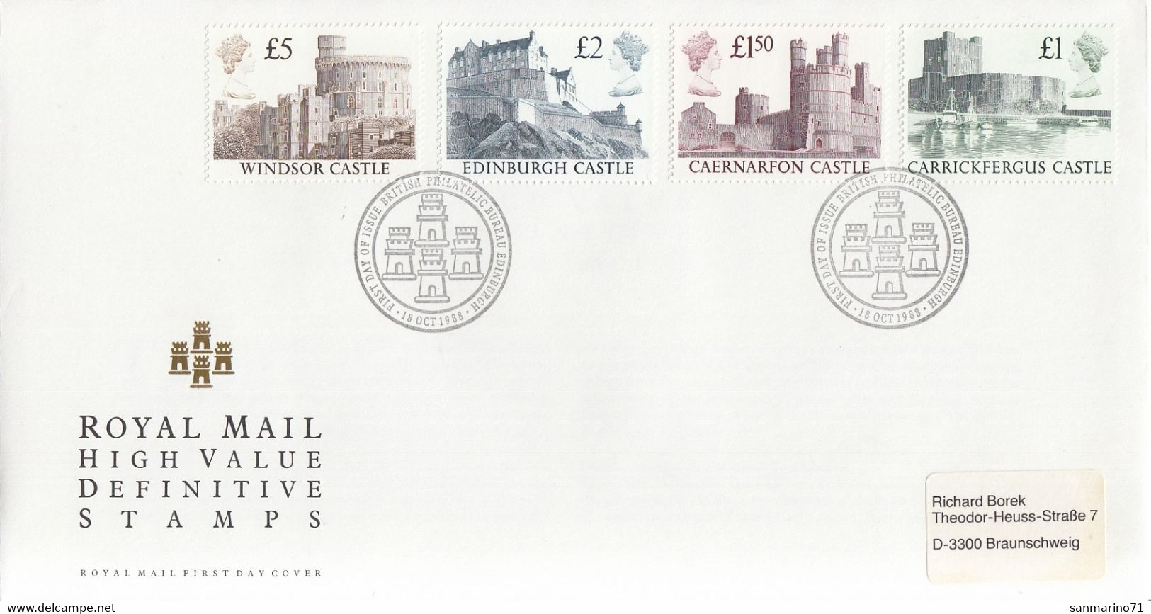 FDC GREAT BRITAIN 1174-1177 - Châteaux