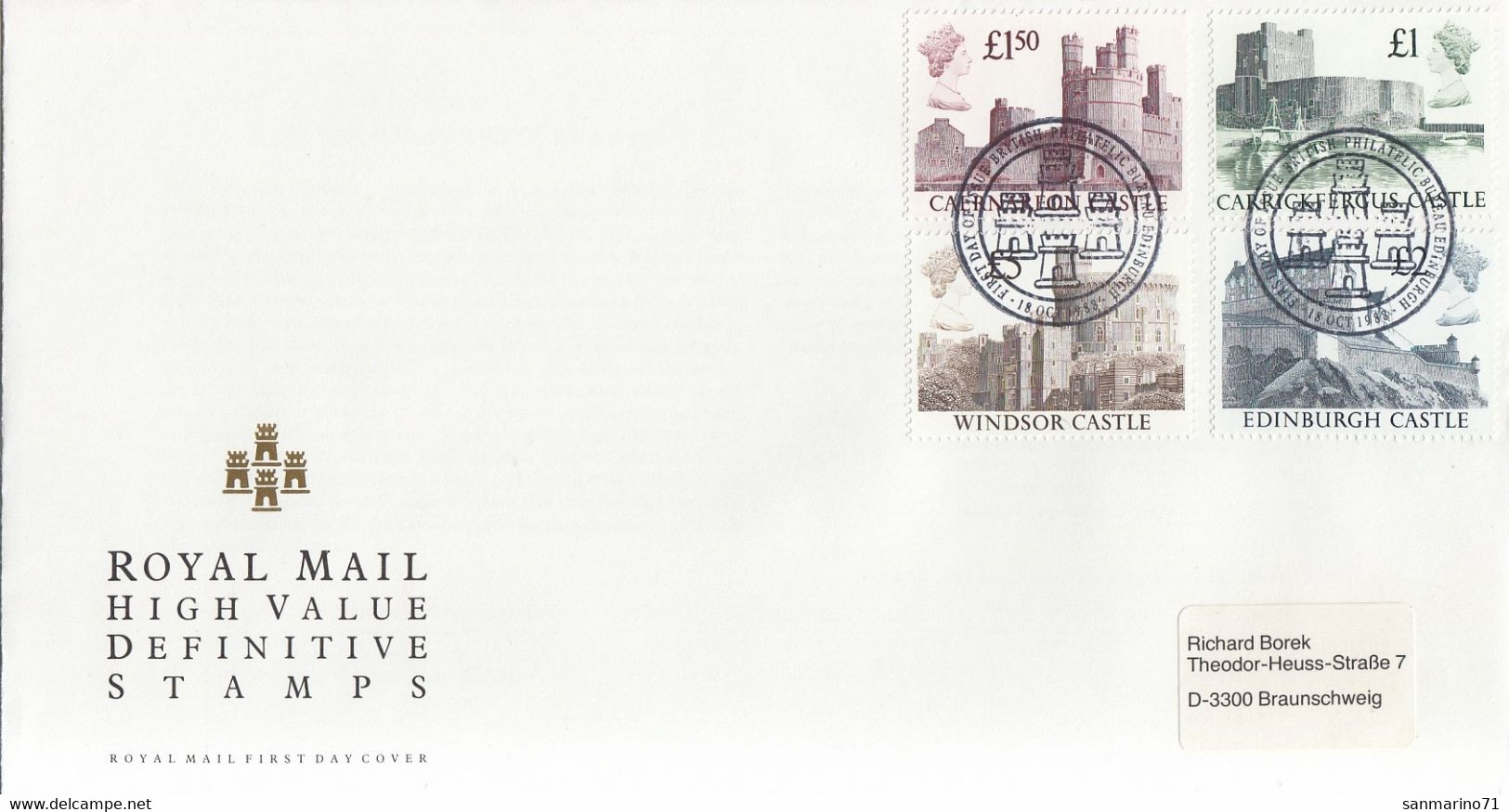 FDC GREAT BRITAIN 1174-1177 - Châteaux