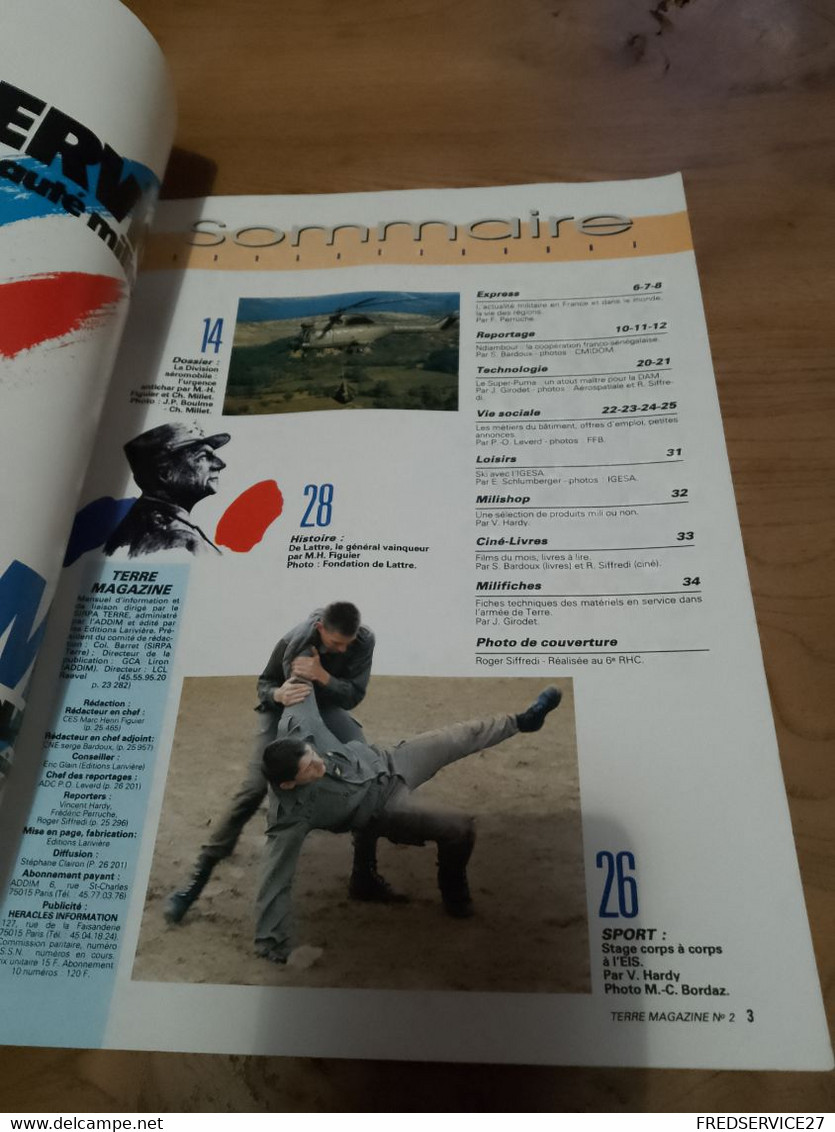 75/ TERRE MAGAZINE SOMMAIRE EN PHOTO N° 2 1989 DIVISION AEROMOBILE L URGENCE ANTICHAR - Waffen