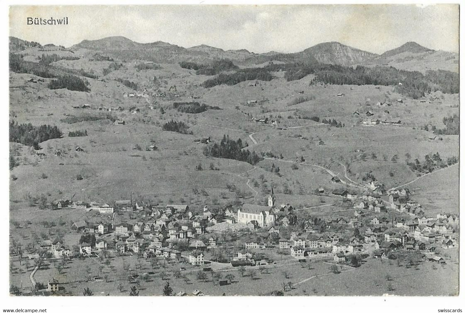 BÜTSCHWIL: Vogelperspektive Mit Bahnhof ~1910 - Bütschwil-Ganterschwil