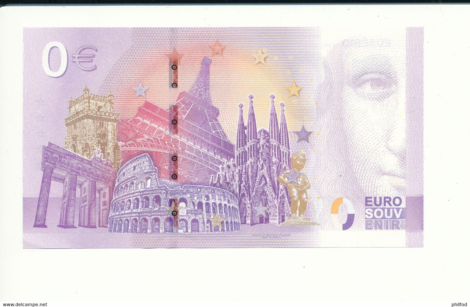 Billet Touristique 0 Euro - EUSÉBIO -MEAN - 2020-8 - ANNIV - N° 2447 - Autres & Non Classés