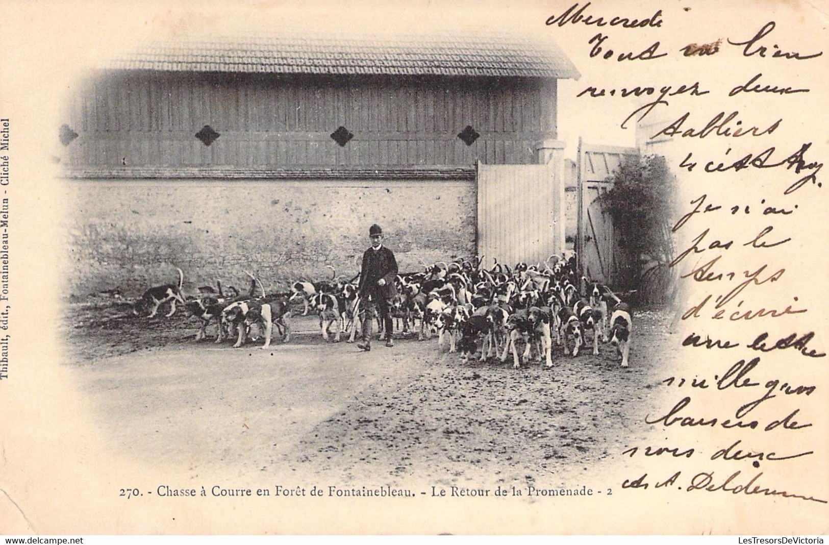 France - Fontainebleau - Chasse à Courre En Forêt De Fontainebleau - Edit. Thibault - Carte Postale Ancienne - Fontainebleau