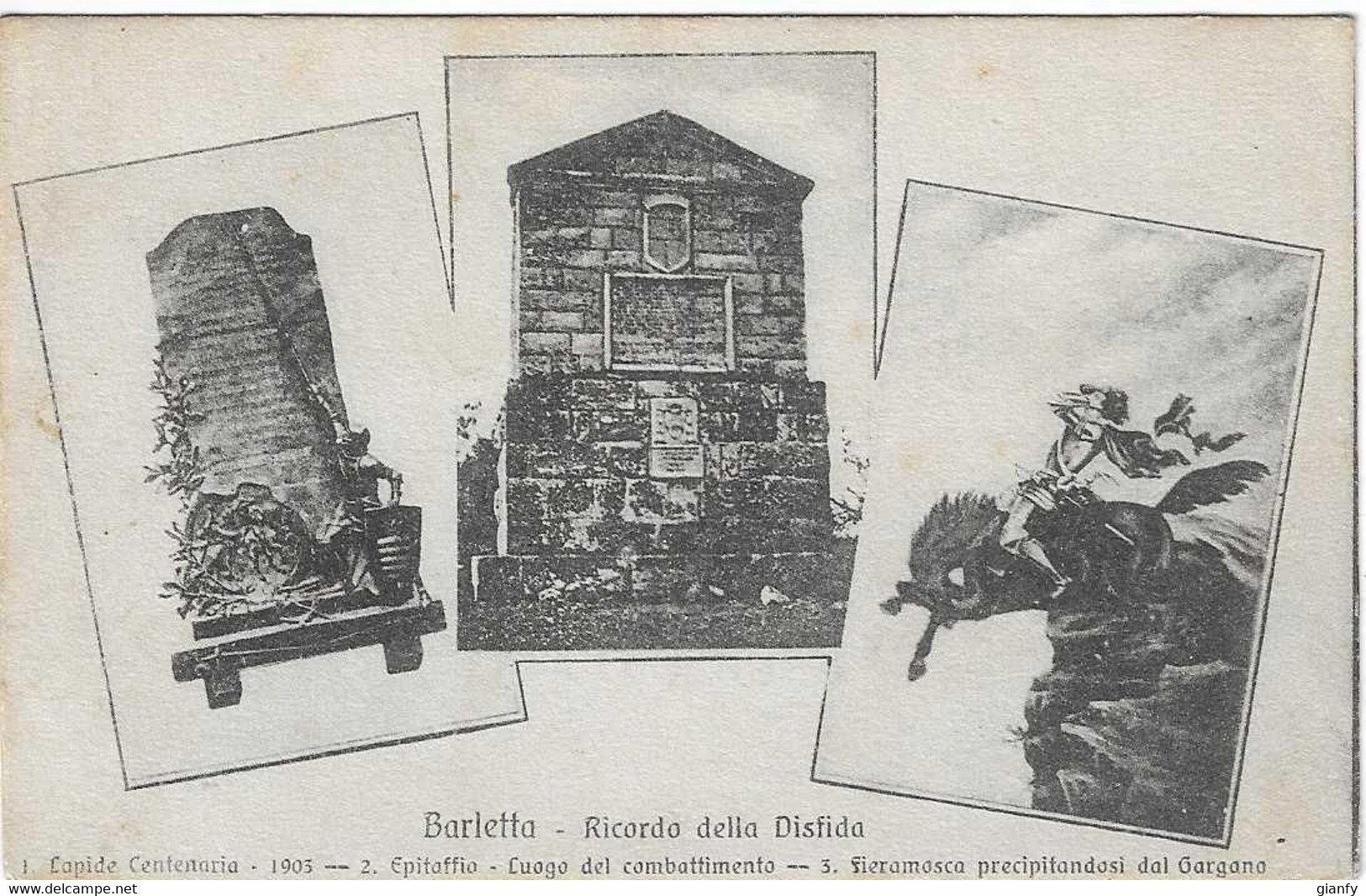 BARLETTA RICORDO DELLA DISFIDA 1915 3 VEDUTINE - Barletta