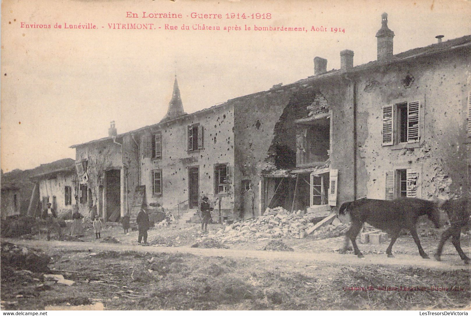 FRANCE - 54 - VITRIMONT - Guerre 1914 1918 - Rue Du Château Après Le Bombardement Août 1914 - Carte Postale Ancienne - Autres & Non Classés